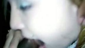 White blonde college girl wanted to suck a big black dick after party