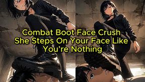 Yuki’s Combat Boot Face Crush - She Steps On Your Face Like You’re Nothing