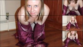 Purple Silk Night Dress