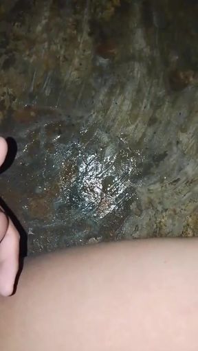 Ejaculate Alone in our Old Type Toilet with hands