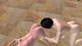Animated 3D Shemale Porn - Beautiful Shemale Fisting Gorgeous Female Pussy in Locker Room