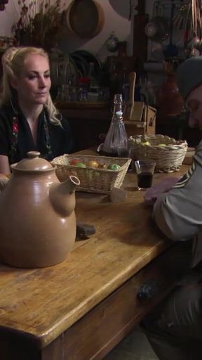 Franco Bangs the Old-time Housewife on the Kitchen Table