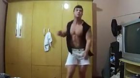 Sexy azeri guy loves to dance