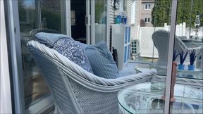 Hunk Stepdaddy Bear Naked Sunbathing in the Veranda 3
