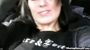 ”Rene fingering Cunt closeup in car”