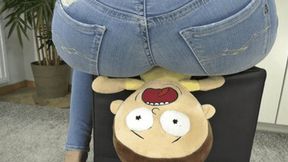 Little guy crushed under my sexy jeans ass (small version)