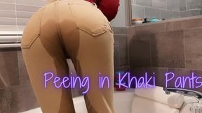 Sage Eldritch Peeing in Khaki Pants & Cotton Panties SD