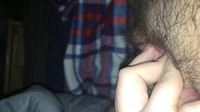 Hairy FTM plays with HUGE clit (first ever!)