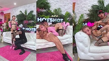 Breezy Bri Sucks A Dildo While Getting Fucked In Doggystyle!
