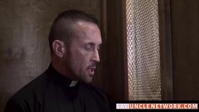 SayUncleNetwork.com - Young Catholic's raw anal fucking after blowing priest in booth