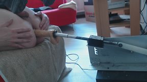 Davine enjoys machine pleasure with clitoral stimulation