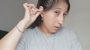Ear cleaning with cotton swabs