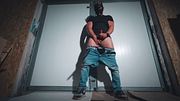 Masked Hairy Muscular Man Edging Cock in Garage - Heavy Breathing Dirty Talk Tease