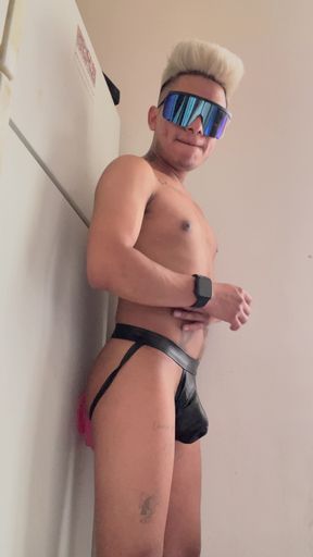 Taking my first huge dildo, expanding my hole