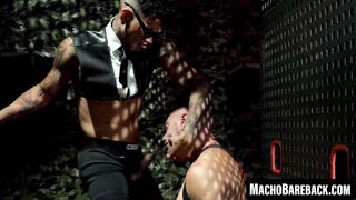 Mars GymBurger is tied up as Pablo Bravo rips his mouth and ass