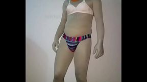 Zentai bra panty penis