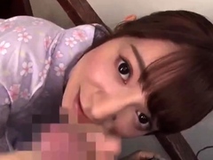 Great close up in japanese teen blowjob pov