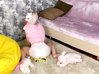 DIAPER: Adult baby Mia Mimi moist and filthy playtime