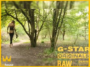 A Transvestite Whore in Jean's G-star Raw Shows off to the Watchers in the Forest of Brunoy at the Napolon Vanessabitchx