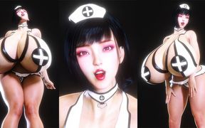 Burdensomely Heavy Massive Hanging Tits Nurse Treats Her Patient to Max Relief