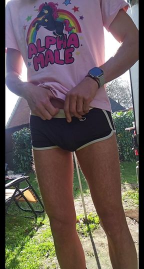 Edging almost gone wrong. Teen piss and sperm compilation. Huge cum while pissing a lot on you