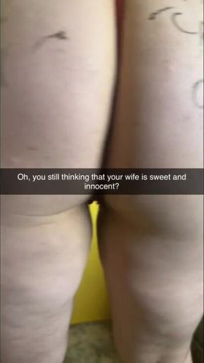 Watch as chubby wife with huge boobs gets corrupted and filled with cum in cuckold hubby's snap chat!