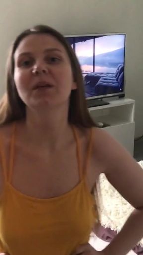 The owner of the apartment came for his money, but I paid him with my mouth and body - Lovessie   Clip 1