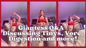 Giantess QnA - Discussing Tinys, Vore, Digestion and more! - Dessa Cado - Eating Tiny - Burps - Swallow