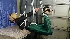 Suspension Bondage In Green