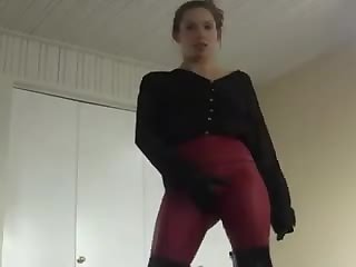 boots gloves and spandex thrusting