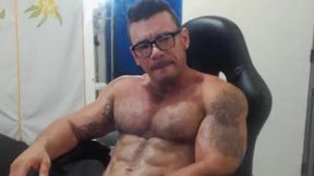 Hairy, Thick Muscle, Jerking Off, Edging