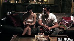 Stepdad pleasures twin Latina teens with big asses and sweet lesbian vibes