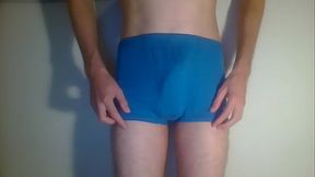 Twink slowly reveals the contents of his undies