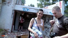 Young spanish babe Blu ttie Kat fucked hard in her ass