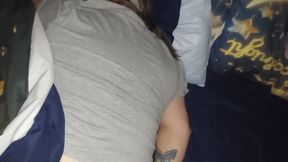 My wife out cold in bed gets fucked and creampied
