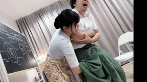 Teacher can't control her horny mind while she teaching in class room