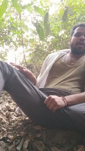 Watching a sexy sex fucking video in forest