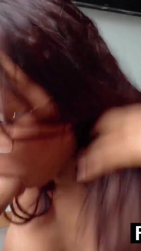 My MARRIED LATINA neighbor stopped by for sugar... turned into the wildest DEEP THROAT of her life   Clip 3