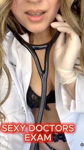 POV Naughty Sexy Doctor Exam! Finds the cure to make you feel better! watching me masturbate!💋🩺🧤🥵🔥