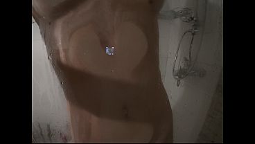 Petite brunette invites you to join her for a steamy shower