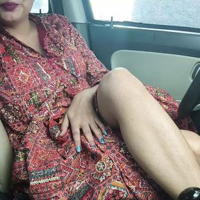 First time she rides my dick in car Public sex Indian desi Girl saara fucked very hard in car