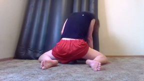 Red Shorts Wedgied Against My Sphincter and Shoe Fucking