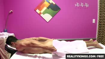 Alina Li's Steamy Massage Turns into a Teeny Teen (18+) Blowjob