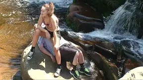 Sophie & Katie Sit On The Slave On Giant Rocks