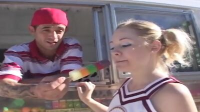 Cheerleader Cindi Loo Facialed and Fucked part 1