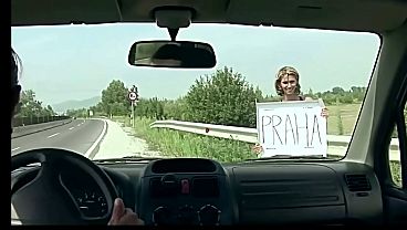 Hitchhiking cutie gets caught and dominated by Amanda Vamp