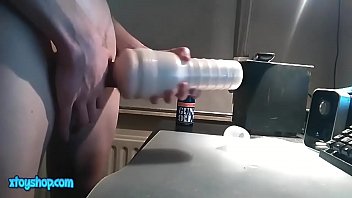 Lubing My Big White Cock For Fleshlight Fun 1 Hot Amateur