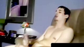 Mustache Man's Close-Up Blowjob with Thick Dick & Gagging