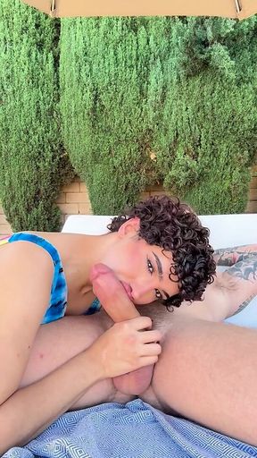 Outdoor Ass Eating & Blowjob with Trans Babe Foxy Alex - Steve Rickz