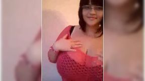 Nasty slut from Poland shows off her gigantic boobs